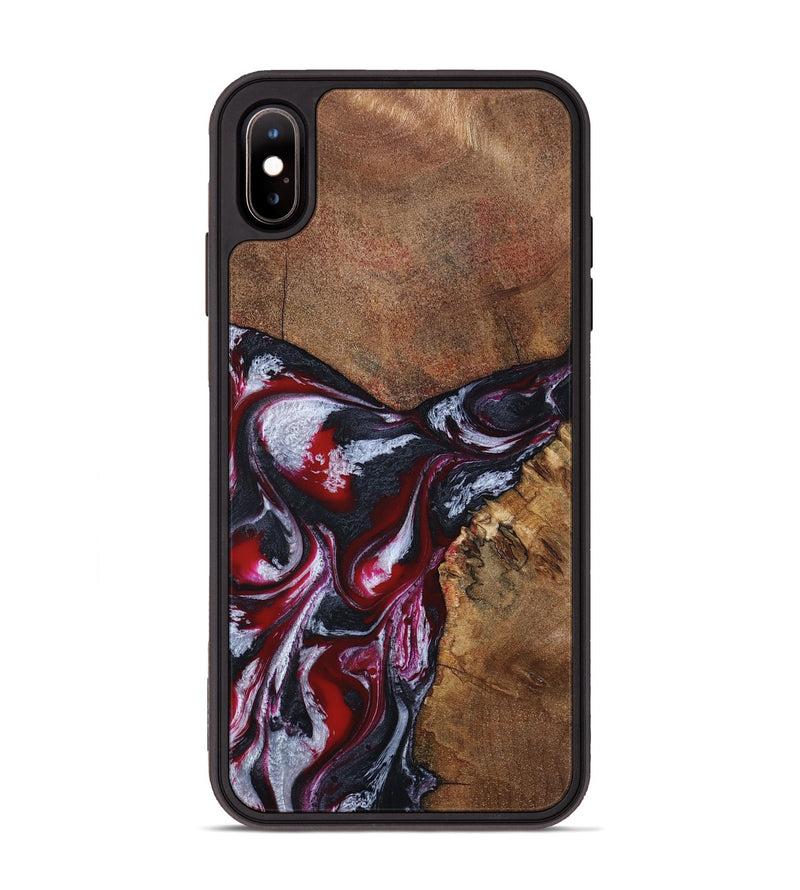 iPhone Xs Max Wood Phone Case - Jaydon (Red, 793374)