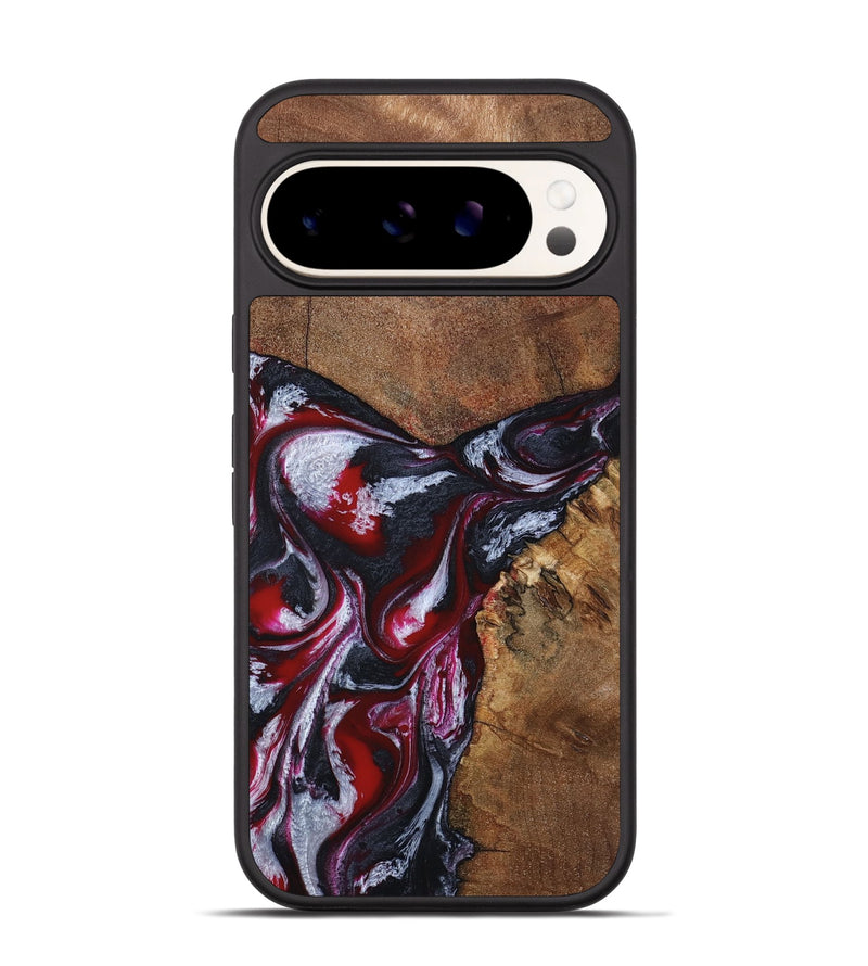 Pixel 9 Wood Phone Case - Jaydon (Red, 793374)