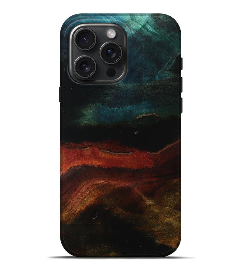 iPhone 16 Pro Max Wood Live Edge Phone Case - Azul (Wood Burl, 793430)