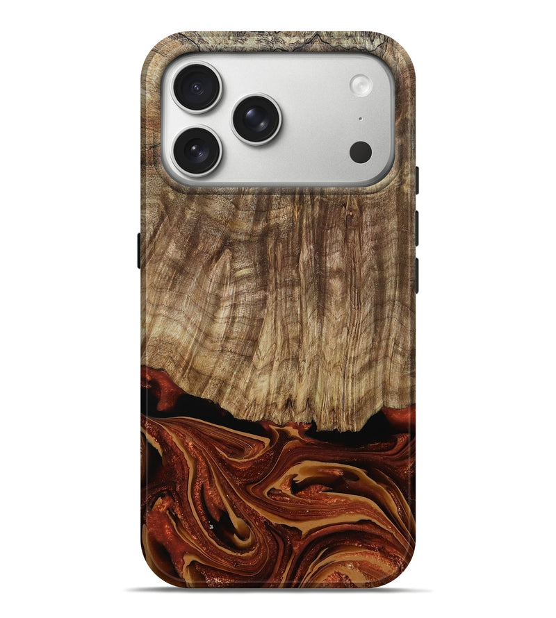 iPhone 17 Pro Max Wood Live Edge Phone Case - Spenser (Red, 793433)
