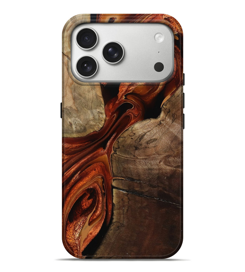 iPhone 17 Pro Max Wood Live Edge Phone Case - Jaren (Red, 793436)