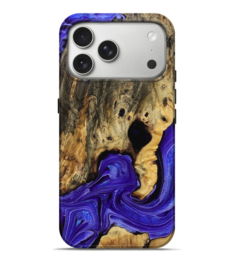 iPhone 17 Pro Max Wood Live Edge Phone Case - Raylan (Purple, 793449)
