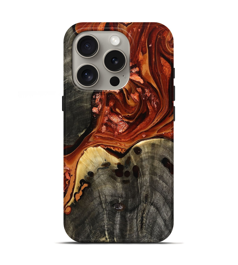 iPhone 16 Pro Wood Live Edge Phone Case - Coleson (Red, 793453)