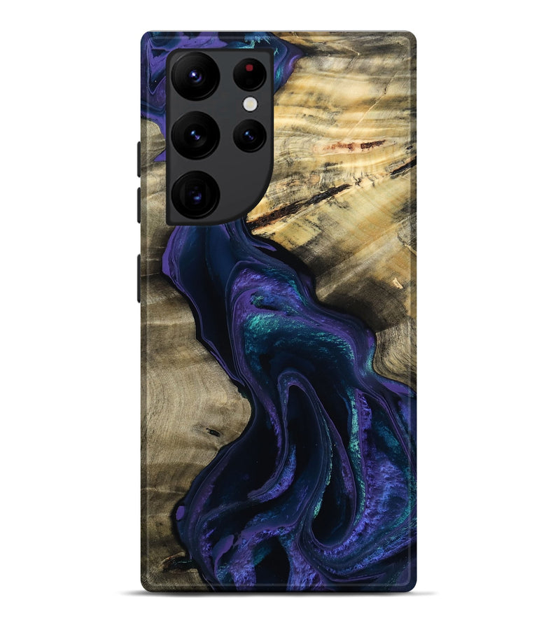 Galaxy S22 Ultra Wood Live Edge Phone Case - Joesph (Purple, 793464)