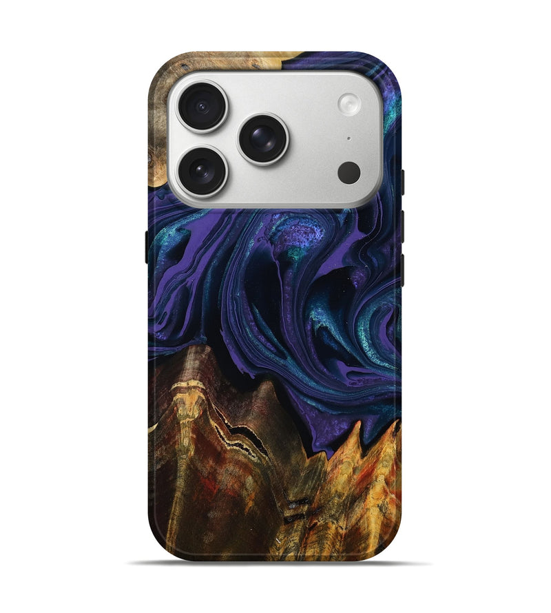 iPhone 17 Pro Wood Live Edge Phone Case - Coby (Purple, 793465)