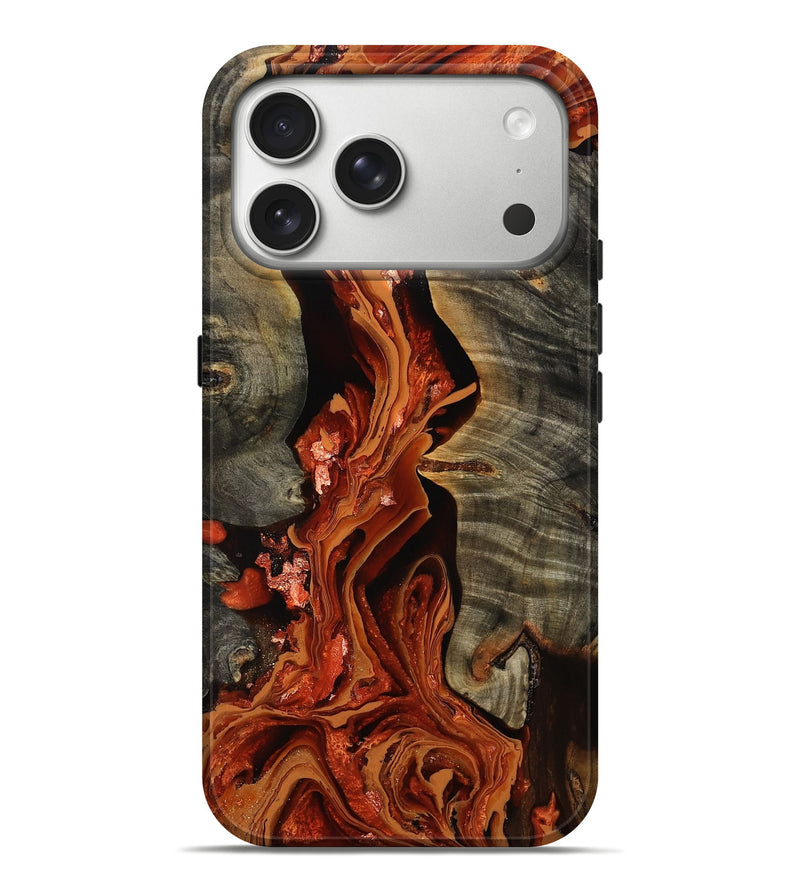 iPhone 17 Pro Max Wood Live Edge Phone Case - Sandi (Red, 793469)