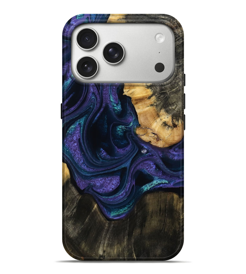 iPhone 17 Pro Max Wood Live Edge Phone Case - Uriah (Purple, 793473)