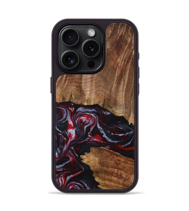 iPhone 15 Pro Wood Phone Case - Dior (Red, 793484)