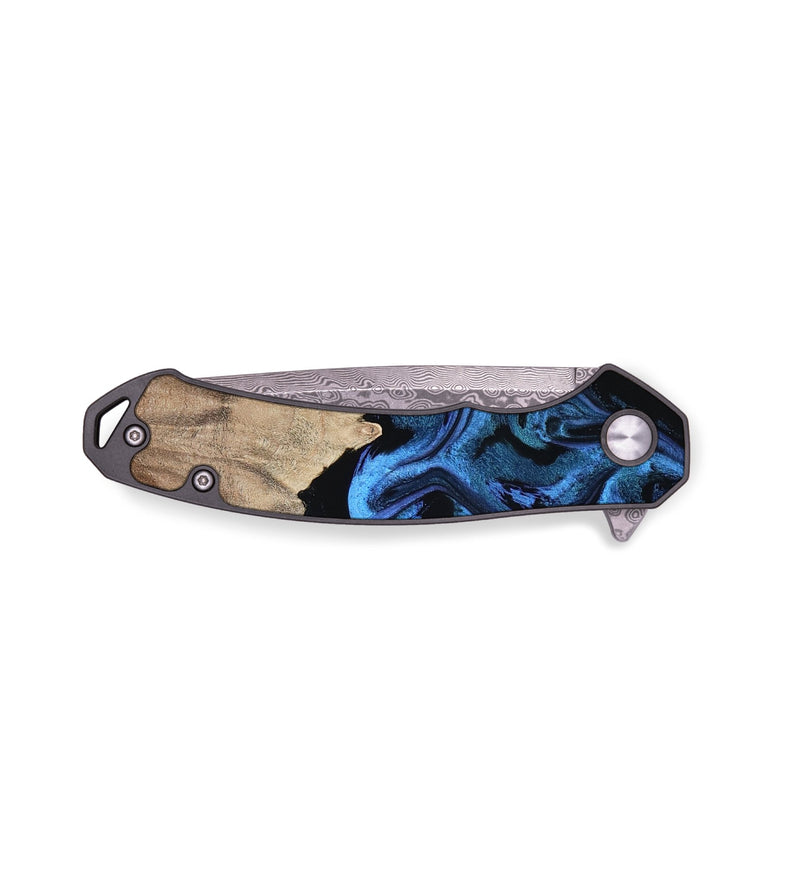 EDC Wood Pocket Knife - Mona (Blue, 793575)