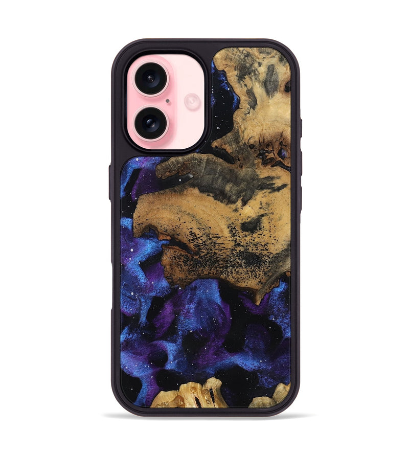 iPhone 16 Wood Phone Case - Geo (Cosmos, 793690)