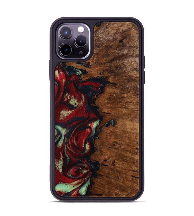 iPhone 11 Pro Max Wood Phone Case - Soren (Red, 793717)