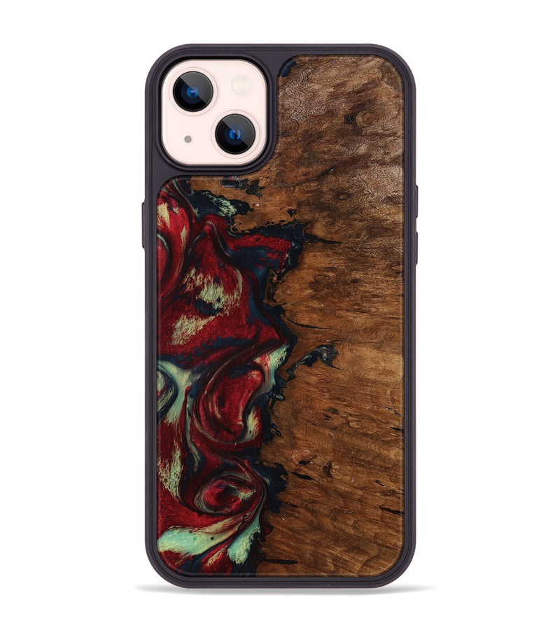 iPhone 14 Plus Wood Phone Case - Soren (Red, 793717)
