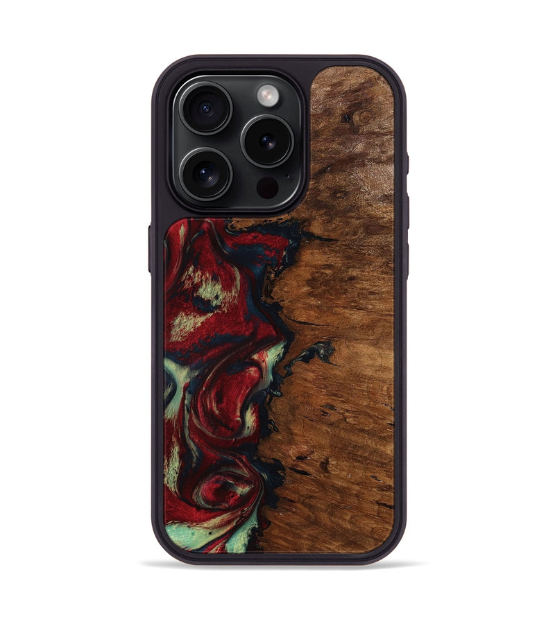 iPhone 15 Pro Wood Phone Case - Soren (Red, 793717)