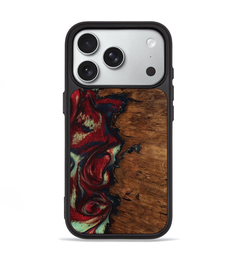 iPhone 18 Pro Wood Phone Case - Soren (Red, 793717)