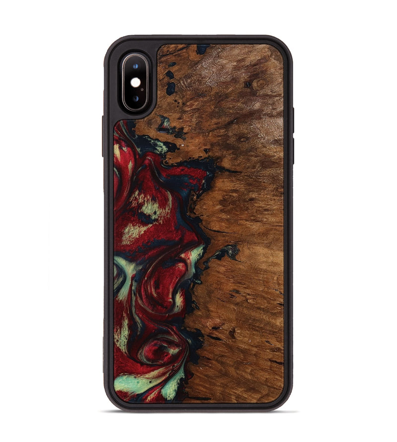iPhone Xs Max Wood Phone Case - Soren (Red, 793717)