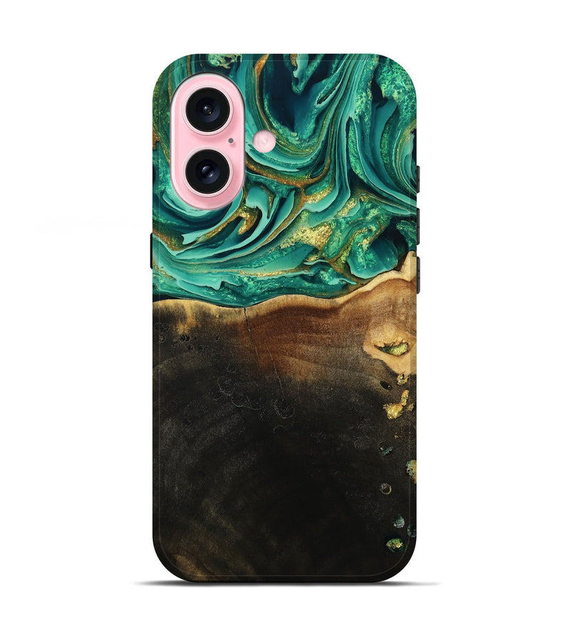 iPhone 17 Wood Live Edge Phone Case - Ford (Green, 793844)