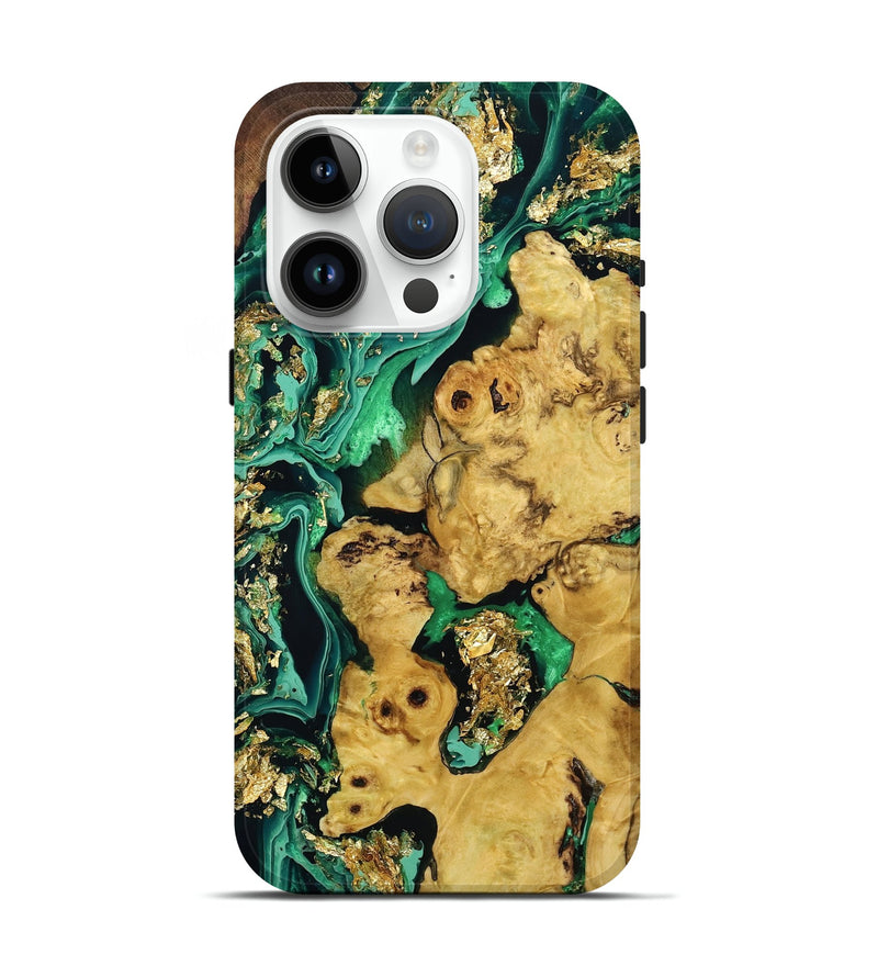 iPhone 15 Pro Wood Live Edge Phone Case - Tracie (Metallic, 793852)