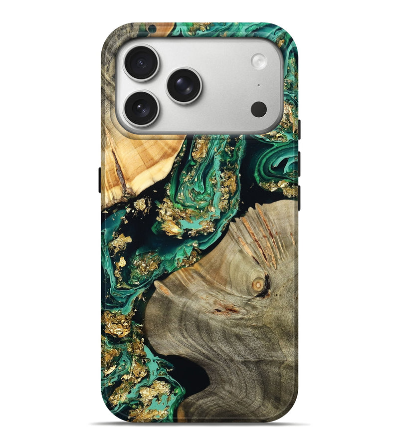 iPhone 17 Pro Max Wood Live Edge Phone Case - Ila (Green, 793863)