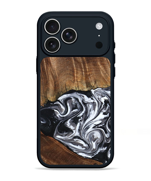 iPhone 17 Pro Max Wood Phone Case - Ona (Black & White, 793911)