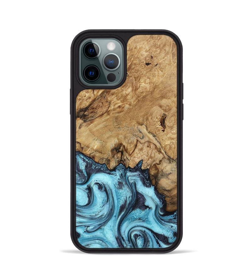 iPhone 12 Pro Wood Phone Case - Luka (Blue, 794049)
