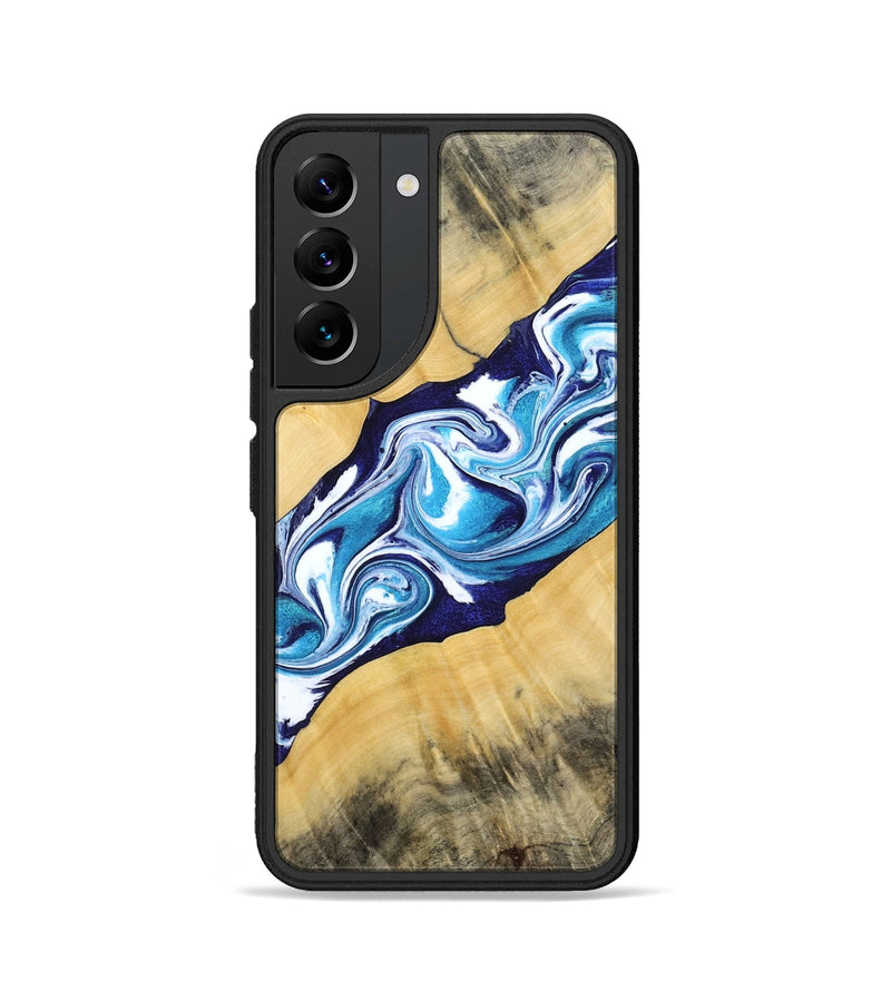 Galaxy S22 Wood Phone Case - Martha (Blue, 794050)