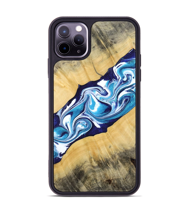 iPhone 11 Pro Max Wood Phone Case - Martha (Blue, 794050)