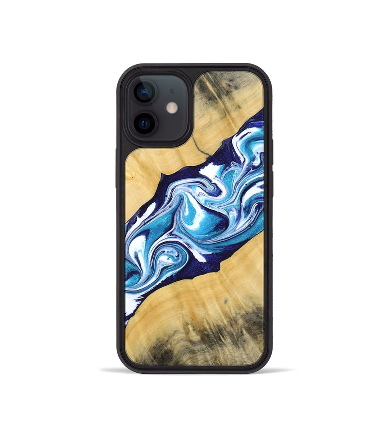 iPhone 12 mini Wood Phone Case - Martha (Blue, 794050)