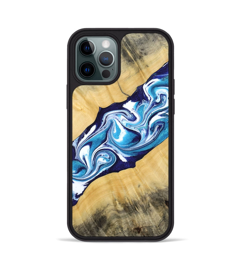 iPhone 12 Pro Wood Phone Case - Martha (Blue, 794050)