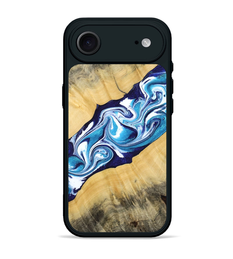 iPhone 17 Air Wood Phone Case - Martha (Blue, 794050)