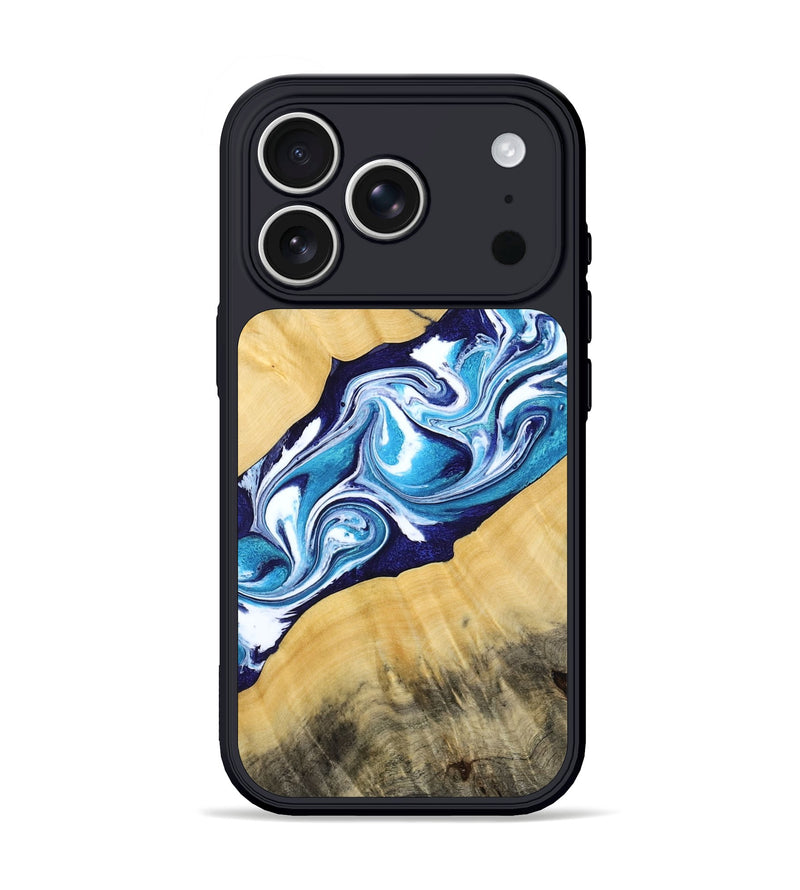 iPhone 17 Pro Wood Phone Case - Martha (Blue, 794050)