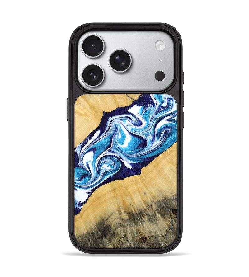 iPhone 18 Pro Wood Phone Case - Martha (Blue, 794050)