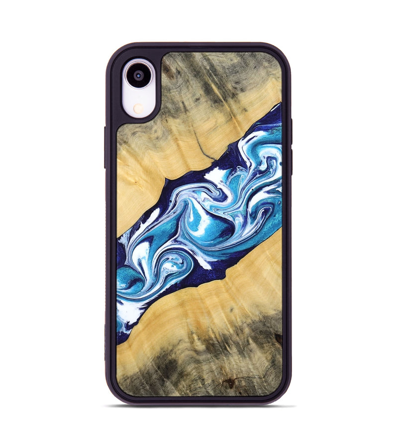 iPhone Xr Wood Phone Case - Martha (Blue, 794050)