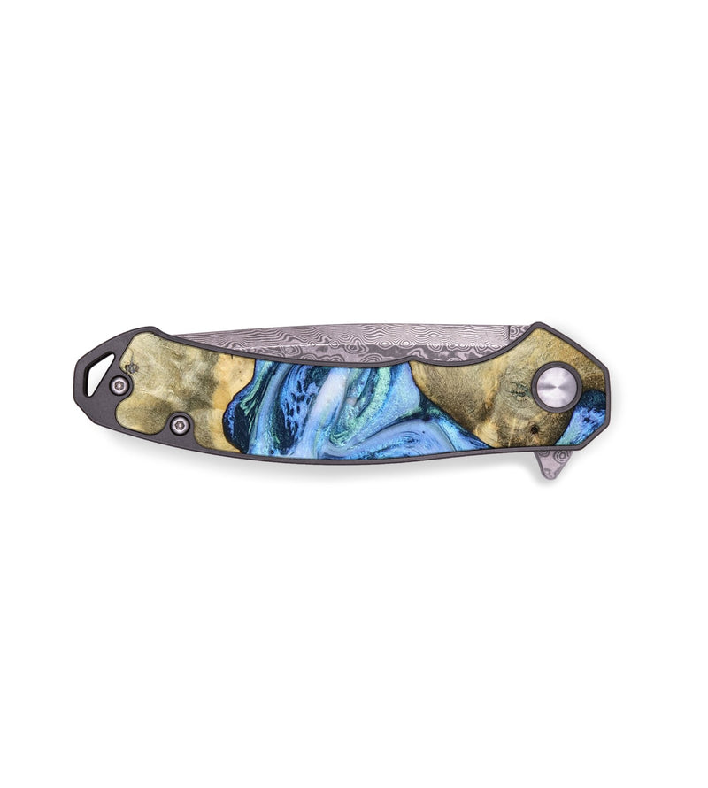 EDC Wood Pocket Knife - Hali (Blue, 794051)