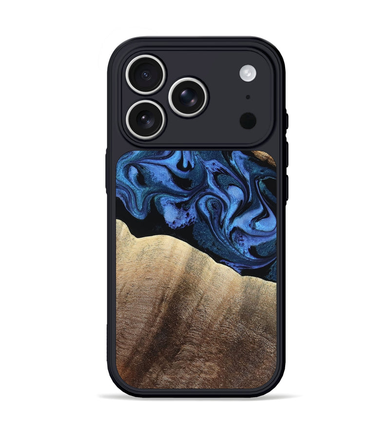 iPhone 17 Pro Wood Phone Case - Roxann (Blue, 794053)