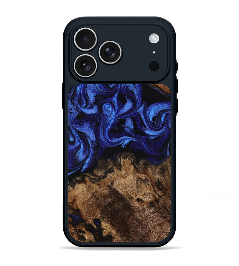 iPhone 17 Pro Max Wood Phone Case - Austyn (Blue, 794069)
