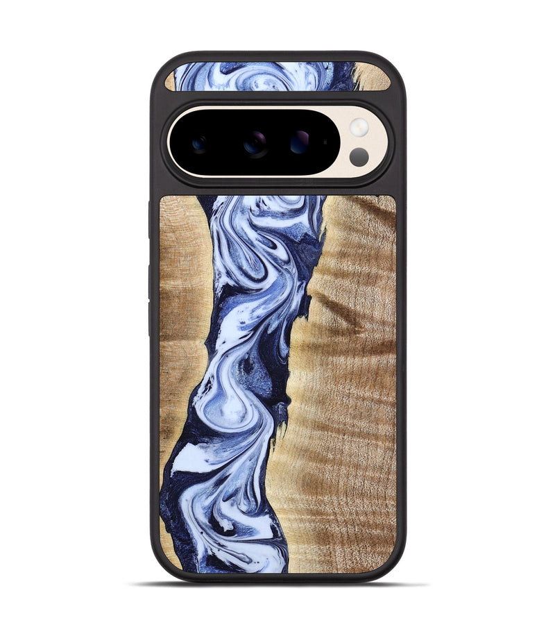 Pixel 10 Pro Wood Phone Case - Mila (Blue, 794071)