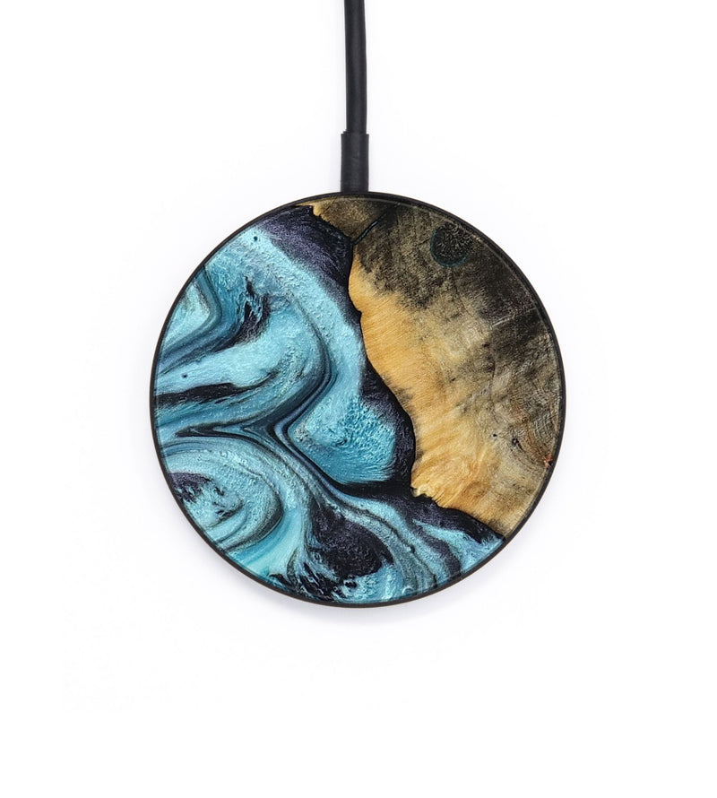 Circle Wood Wireless Charger - Eunice (Blue, 794073)