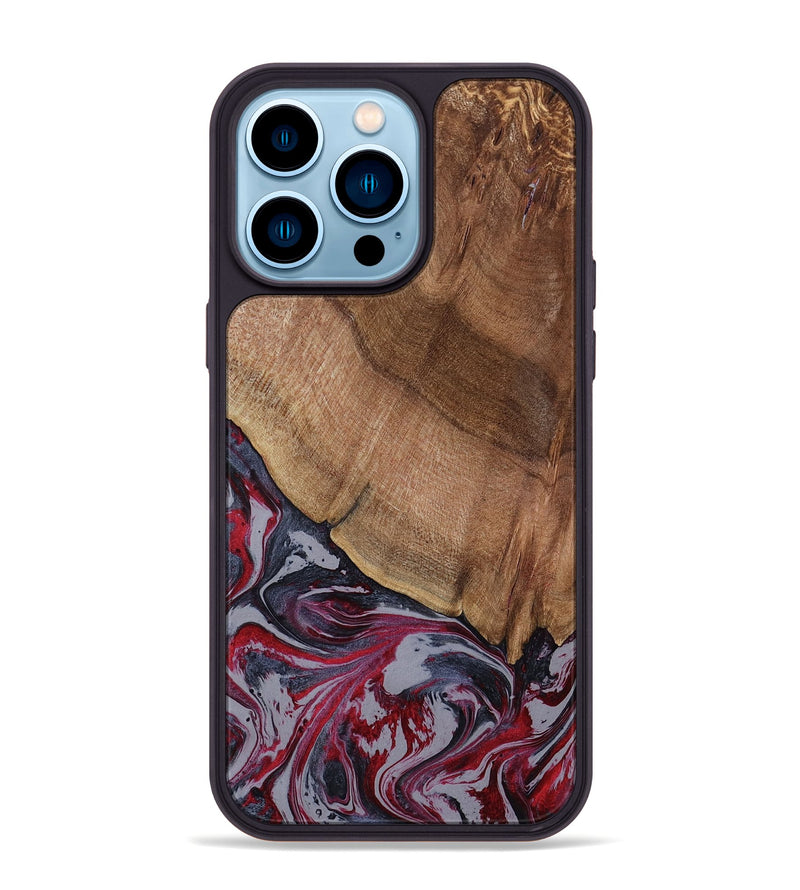 iPhone 14 Pro Max Wood Phone Case - Bellamy (Red, 794074)
