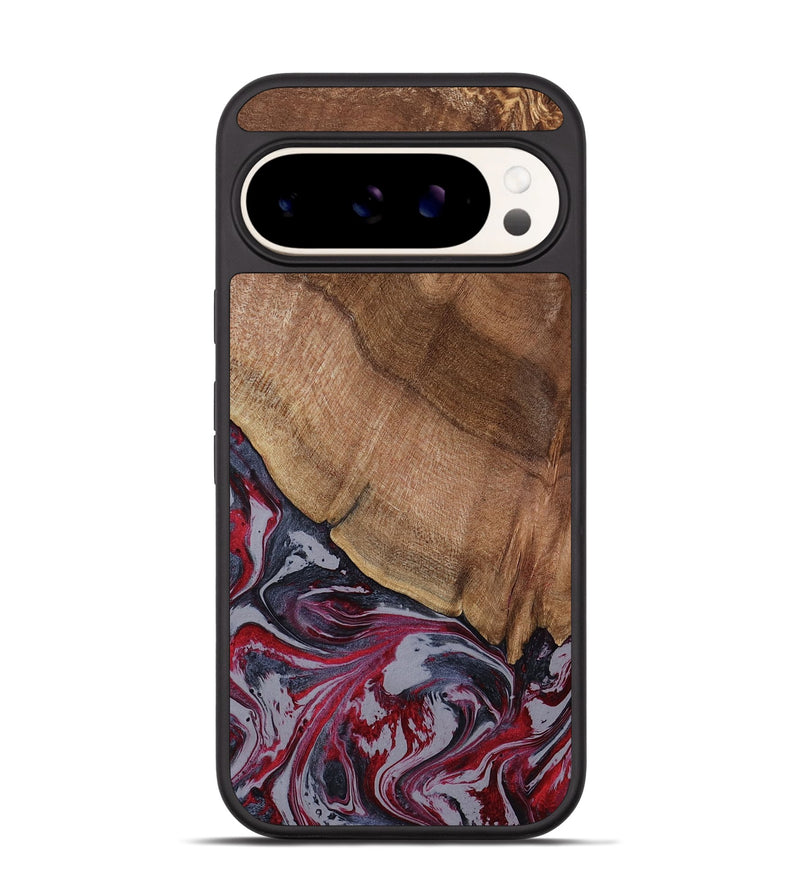 Pixel 9 Wood Phone Case - Bellamy (Red, 794074)