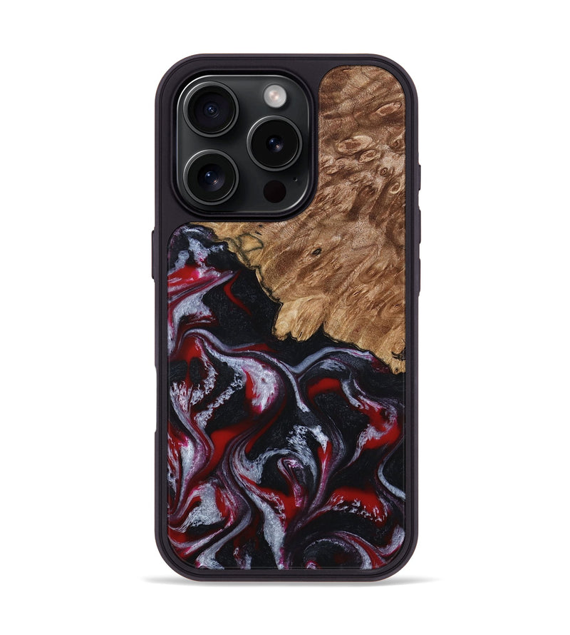 iPhone 16 Pro Wood Phone Case - Kanisha (Red, 794077)