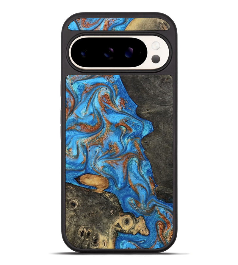 Pixel 10 Pro XL Wood Phone Case - Lakelyn (Teal & Gold, 794114)