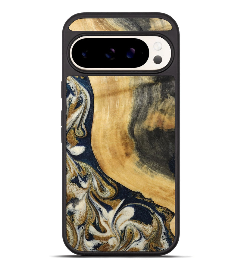 Pixel 10 Pro XL Wood Phone Case - Bertie (Teal & Gold, 794118)