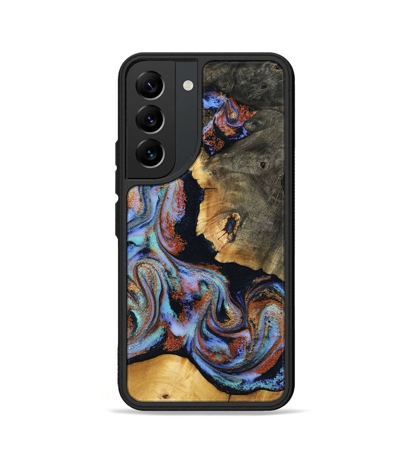Galaxy S22 Wood Phone Case - Eli (Teal & Gold, 794125)
