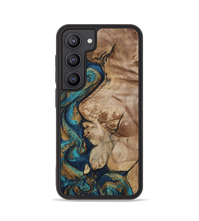 Galaxy S23 Wood Phone Case - Colby (Teal & Gold, 794155)