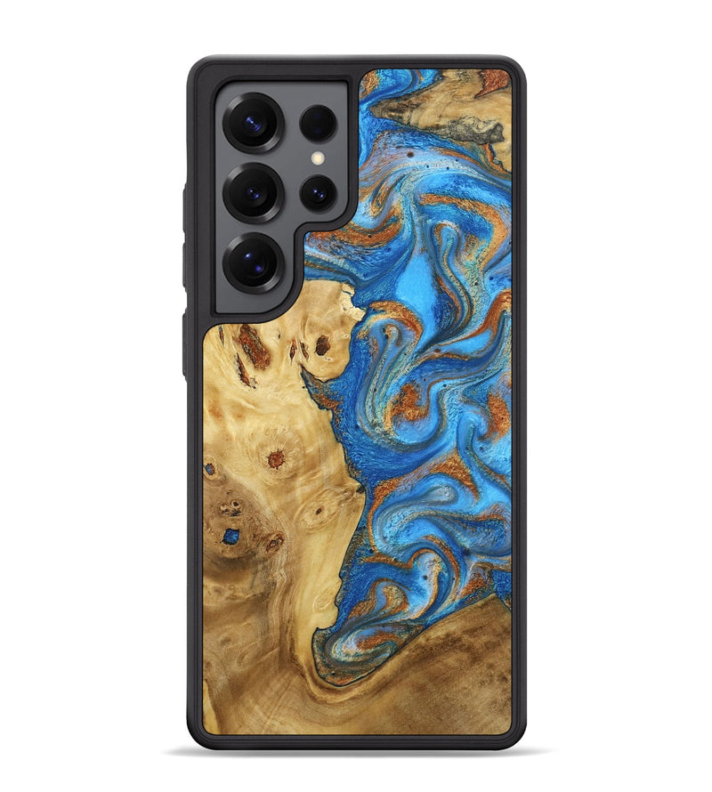 Galaxy S25 Ultra Wood Phone Case - Kristyn (Teal & Gold, 794157)