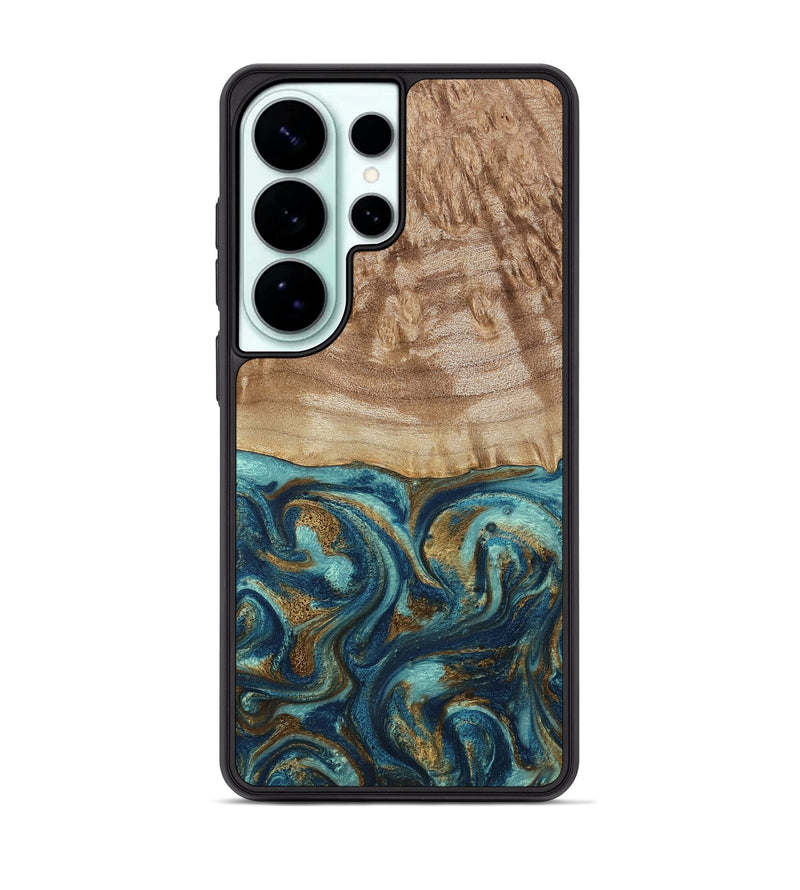 Galaxy S26 Ultra Wood Phone Case - Zakary (Teal & Gold, 794161)