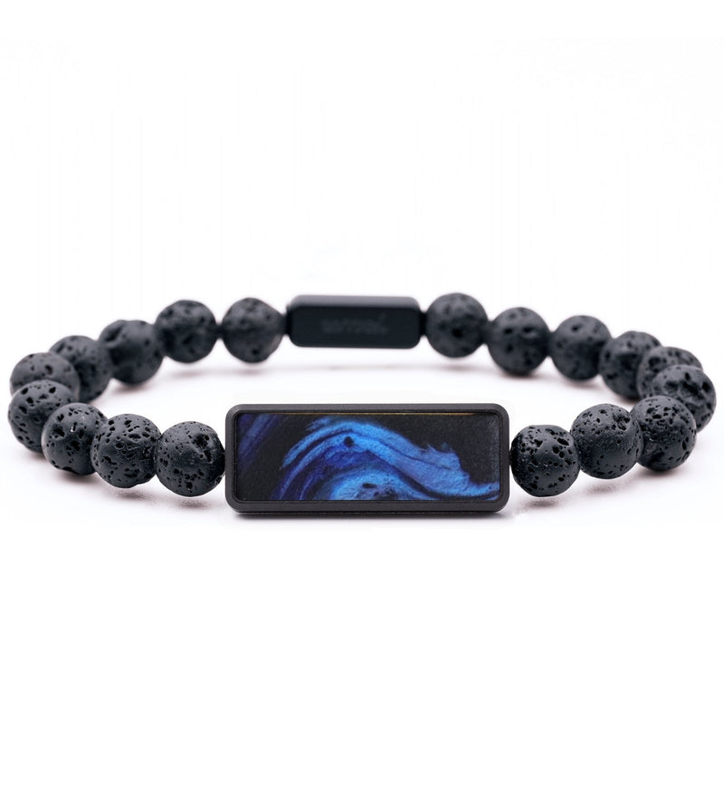 Lava Bead ResinArt Bracelet - Aubree (Blue, 794256)