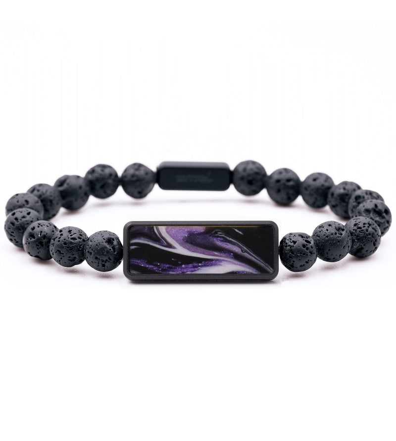Lava Bead ResinArt Bracelet - Felicity (Purple, 794274)