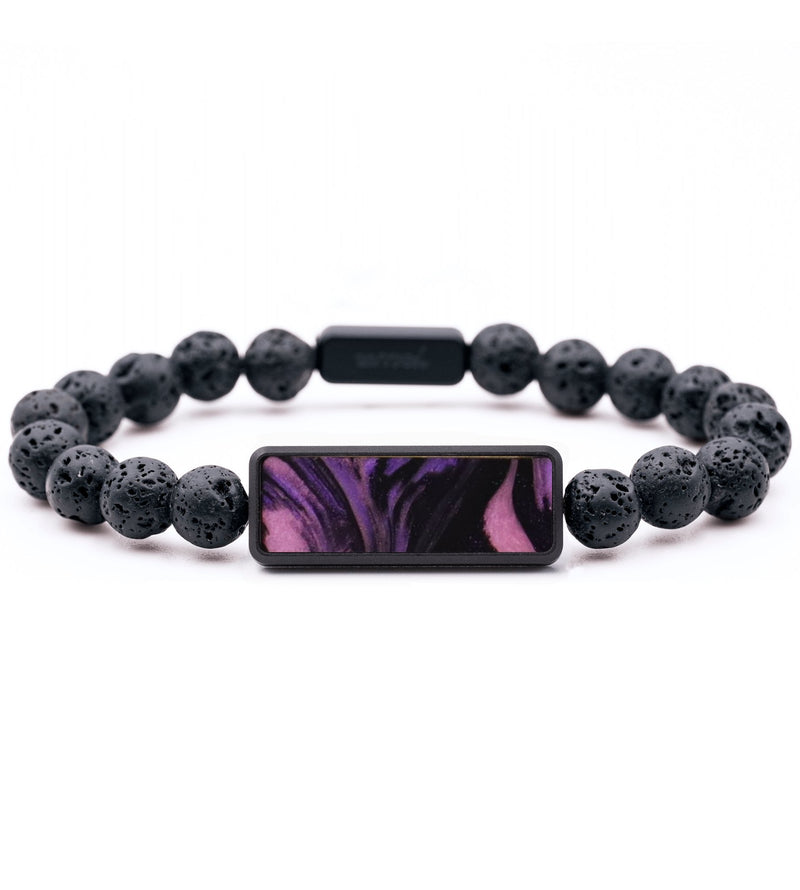 Lava Bead ResinArt Bracelet - Destiny (Purple, 794276)