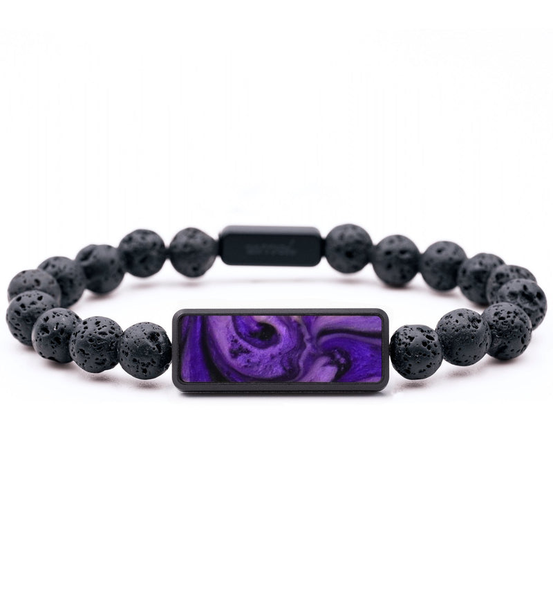 Lava Bead ResinArt Bracelet - Jenna (Purple, 794279)